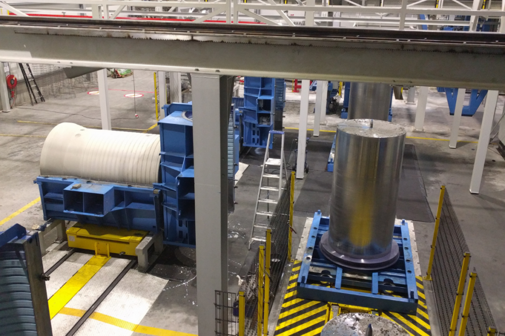 Malhandler en mallen systeem in fabriek