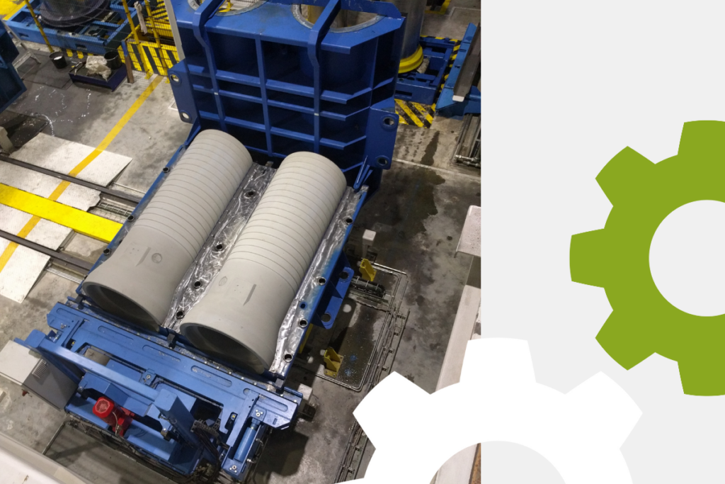 Mal voor rioolbuizen automatisering in proces