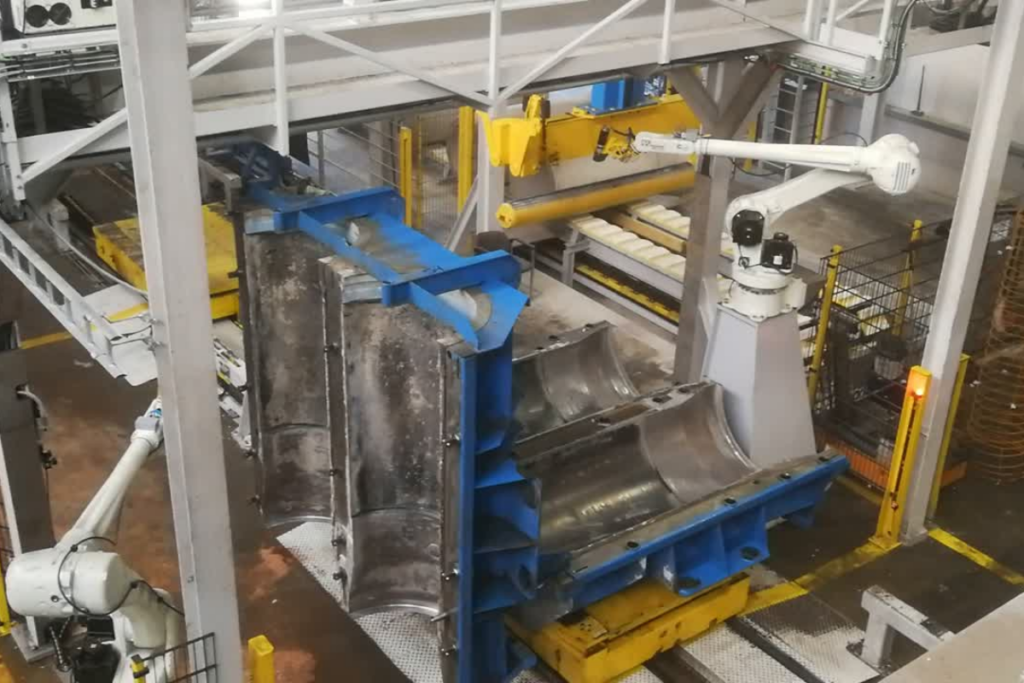 Schoonmaak en olie robot productielijn