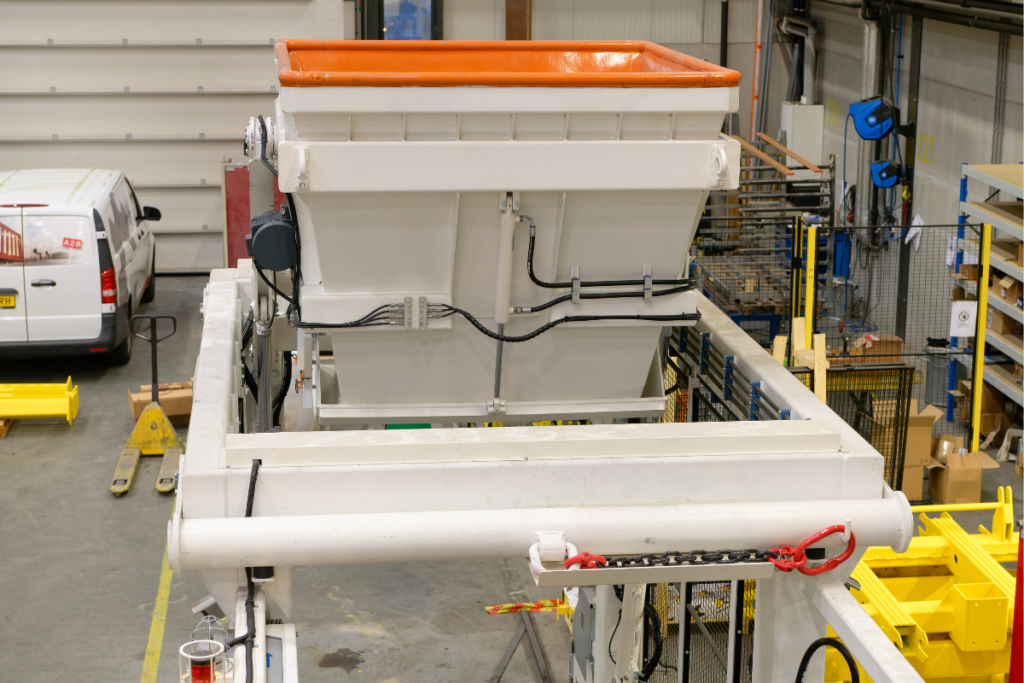 Kubel vulmachine automatisch betonindustrie