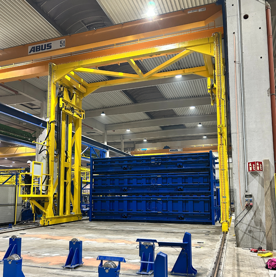 Vol geautomatiseerde malhandler keerwand mallen