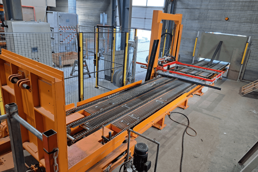 Palletdrukker, palletkantelaar, automatisatie productieproces