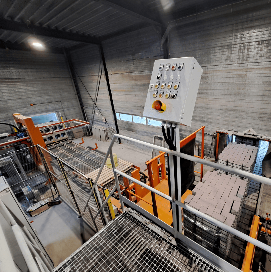 Afstransport prefab betonindustrie pallets, kantelaar