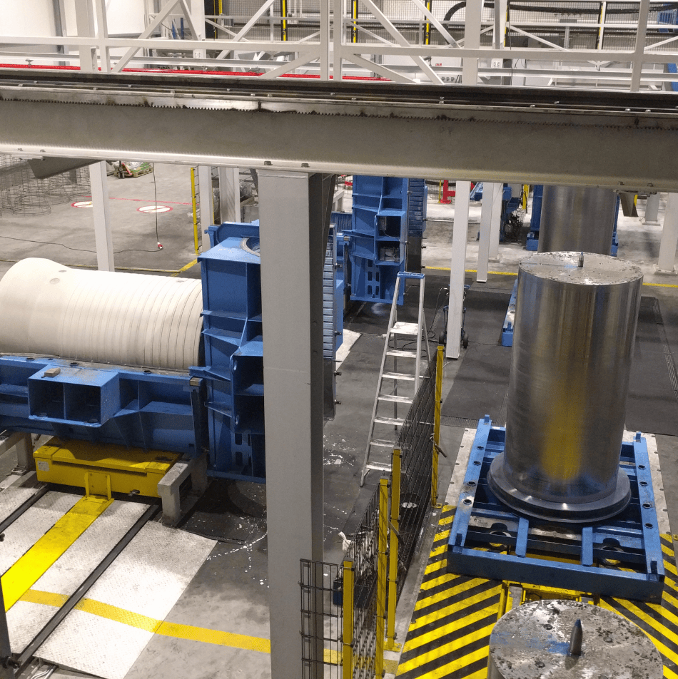 Geautomatiseerde fabriek voor rioolbuizen, mallen, machines en besturingen