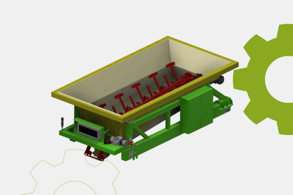 Machinebouw, kubel, betontransport