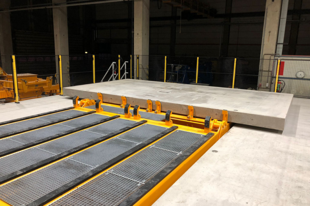 Veilig draaien en roteren van elementen beton productie